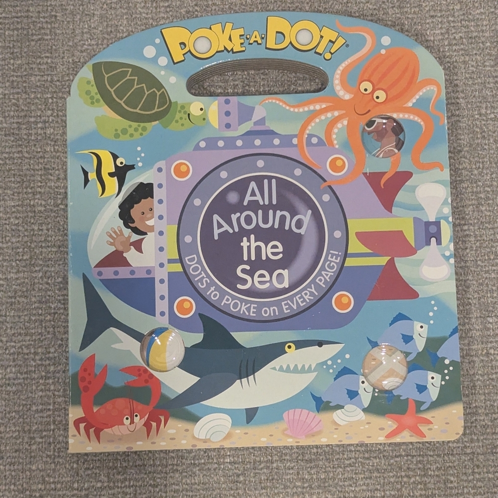Melissa & Doug Childrens Book Poke-a-Dot: All Around The Sea for toddlers New